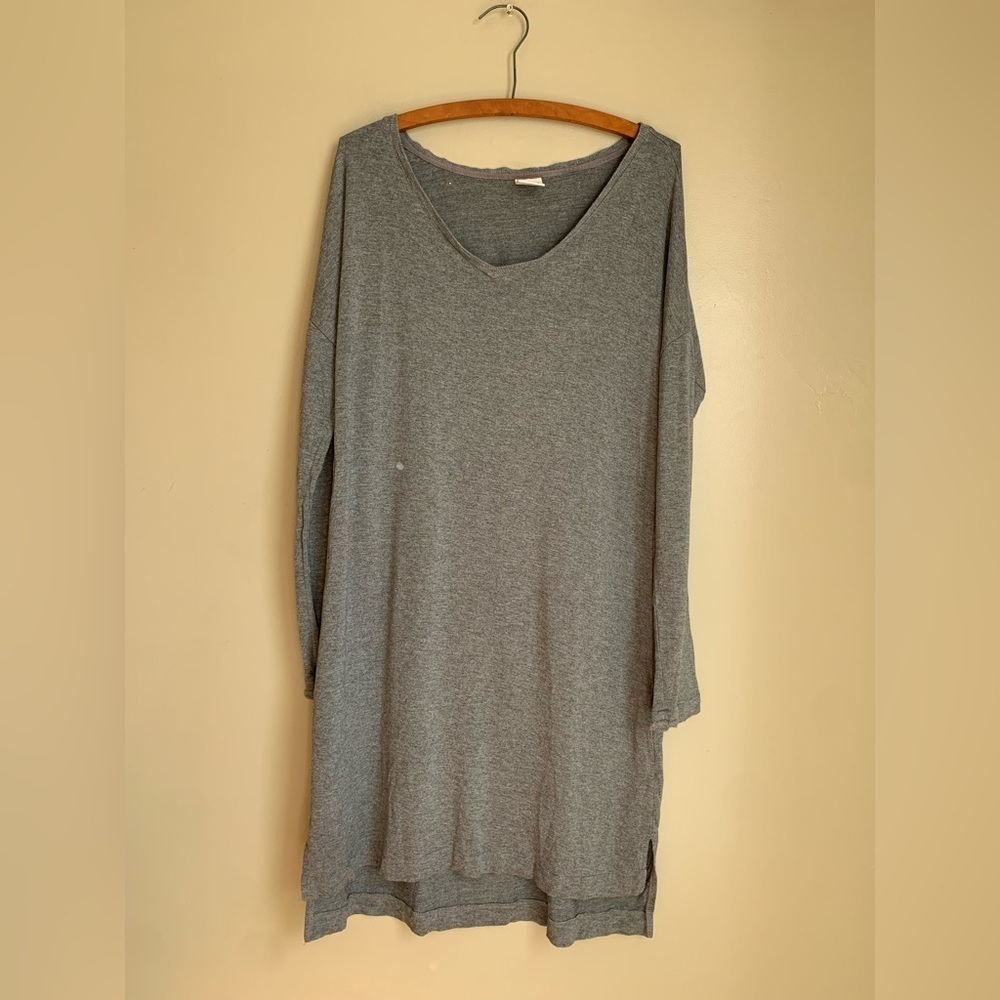 Soma nighshirt nightgown lounge wear gray jersey knit